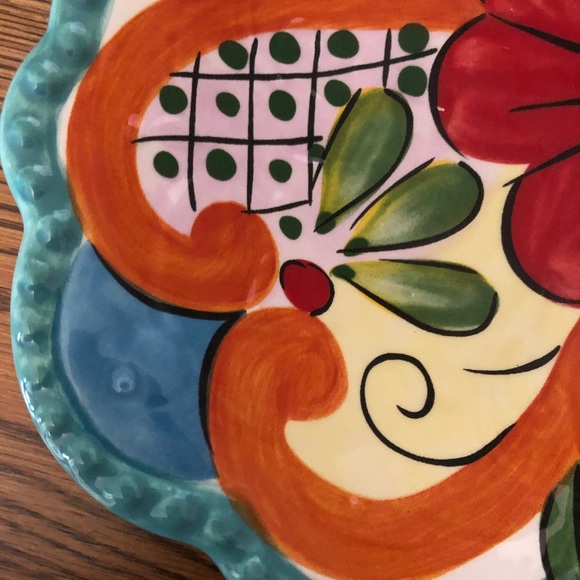 Tabletops Lifestyles Castalia Salad Plates Set of 3. Handcrafted Floral Design - Picture 13 of 14